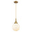 Innovations Caden Beacon 8" Cord Mini Pendant, BB/White - 447-1P-BB-G201-8
