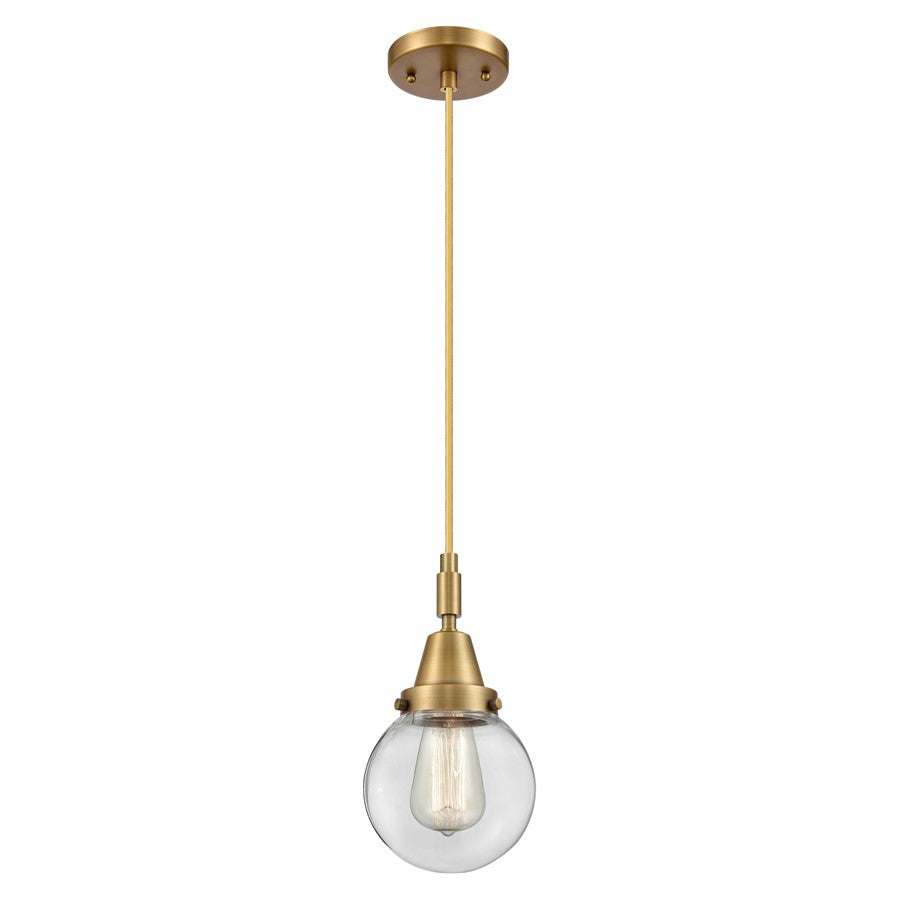 Innovations Caden Beacon 6" Cord Mini Pendant, BB/Clear - 447-1P-BB-G202-6