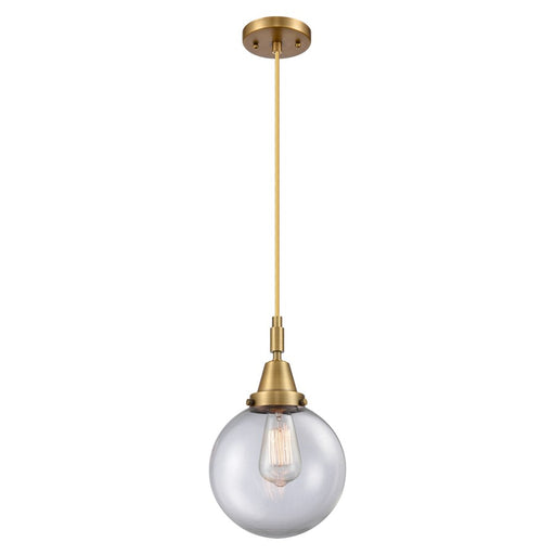 Innovations Caden Beacon 8" Cord Mini Pendant, BB/Clear - 447-1P-BB-G202-8