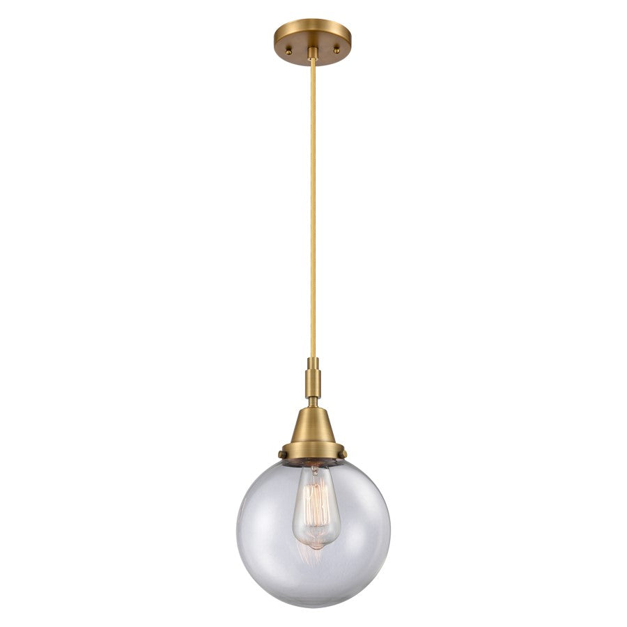 Innovations Caden Beacon 8" Cord Mini Pendant, BB/Clear - 447-1P-BB-G202-8