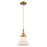 Innovations Caden Cone 8" Cord Mini Pendant, Brushed Brass/White - 447-1P-BB-G41