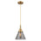 Innovations Caden Cone 8" Cord Mini Pendant, Brushed Brass/Smoke - 447-1P-BB-G43