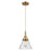 Innovations Caden Cone 8" Cord Mini Pendant, Brushed Brass/Seedy - 447-1P-BB-G44