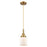 Innovations Caden Bell 5" Cord Mini Pendant, Brushed Brass/White - 447-1P-BB-G51