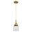 Innovations Caden Bell 5" Cord Mini Pendant, Brushed Brass/Clear - 447-1P-BB-G52