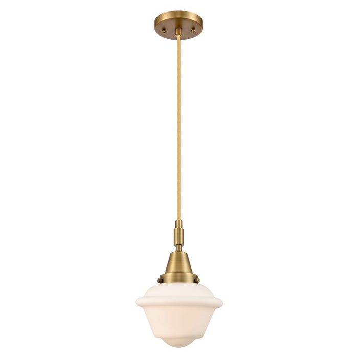 Innovations Caden Oxford 7" Cord Mini Pendant, BB/White - 447-1P-BB-G531