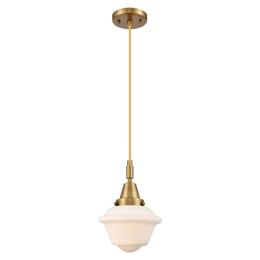 Innovations Caden Oxford 7" Cord Mini Pendant, BB/White - 447-1P-BB-G531