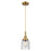 Innovations Caden Bell 5" Cord Mini Pendant, Brushed Brass/Seedy - 447-1P-BB-G54