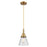 Innovations Caden Cone 6" Cord Mini Pendant, Brushed Brass/Seedy - 447-1P-BB-G64