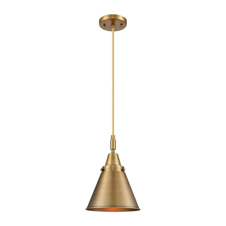 Innovations Caden Appalachian 1Lt 8" Cord Mini Pendant, BB/BB - 447-1P-BB-M13-BB