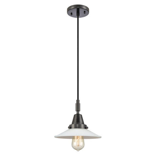 Innovations Caden 1Lt 9" Cord Mini Pendant, Black/White - 447-1P-BK-G1