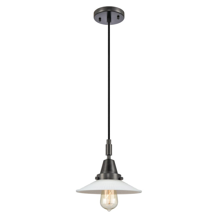Innovations Caden 1Lt 9" Cord Mini Pendant, Black/White - 447-1P-BK-G1