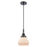 Innovations Caden Fulton 1Lt 7" Cord Mini Pendant, Black/White - 447-1P-BK-G171