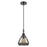 Innovations Caden Fulton 1Lt 7" Cord Mini Pendant, Black/Smoke - 447-1P-BK-G173