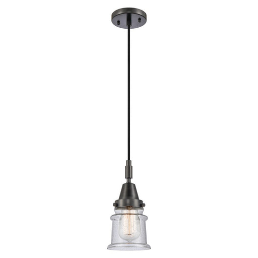 Innovations Caden Canton 1Lt 5" Cord Mini Pendant, Black/Seedy