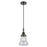Innovations Caden Bellmont 7" Cord Mini Pendant, Black/Clear - 447-1P-BK-G192