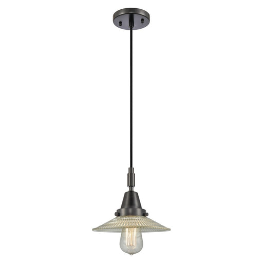 Innovations Caden 1Lt 9" Cord Mini Pendant, Black/Clear - 447-1P-BK-G2