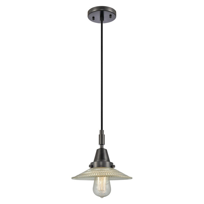 Innovations Caden 1Lt 9" Cord Mini Pendant, Black/Clear - 447-1P-BK-G2