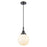 Innovations Caden Beacon 8" Cord Mini Pendant, Black/White - 447-1P-BK-G201-8