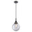 Innovations Caden Beacon 8" Cord Mini Pendant, Black/Clear - 447-1P-BK-G202-8