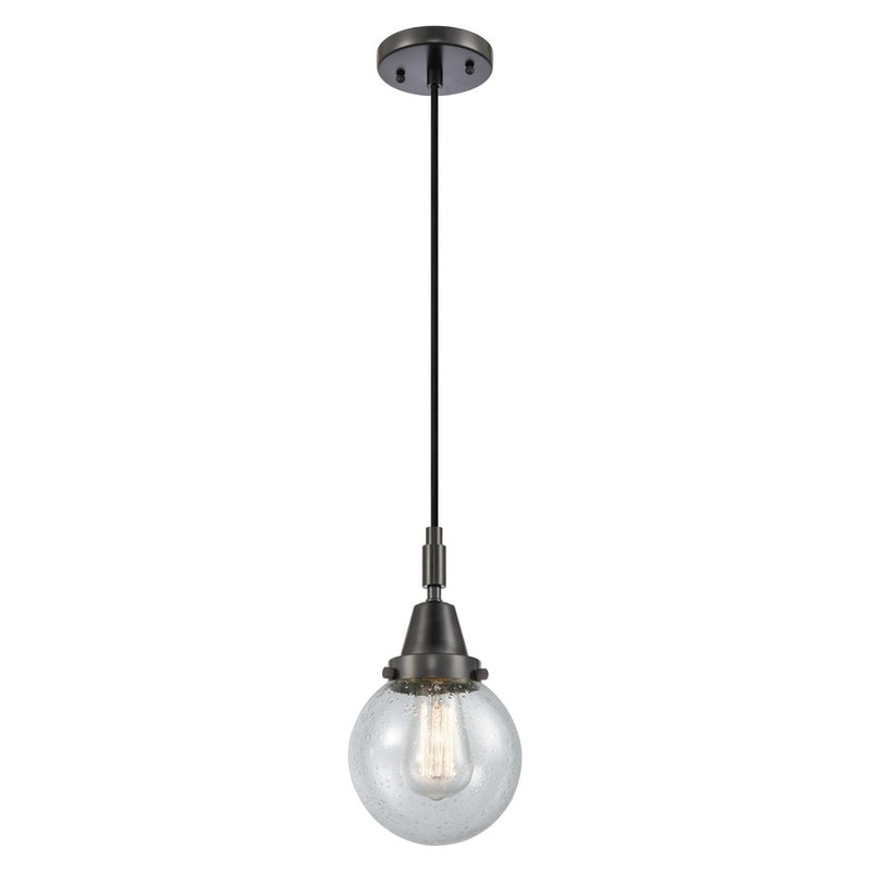 Innovations Caden Beacon 6" Cord Mini Pendant, Black/Seedy