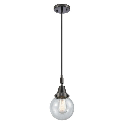 Innovations Caden Beacon 6" Cord Mini Pendant, Black/Seedy