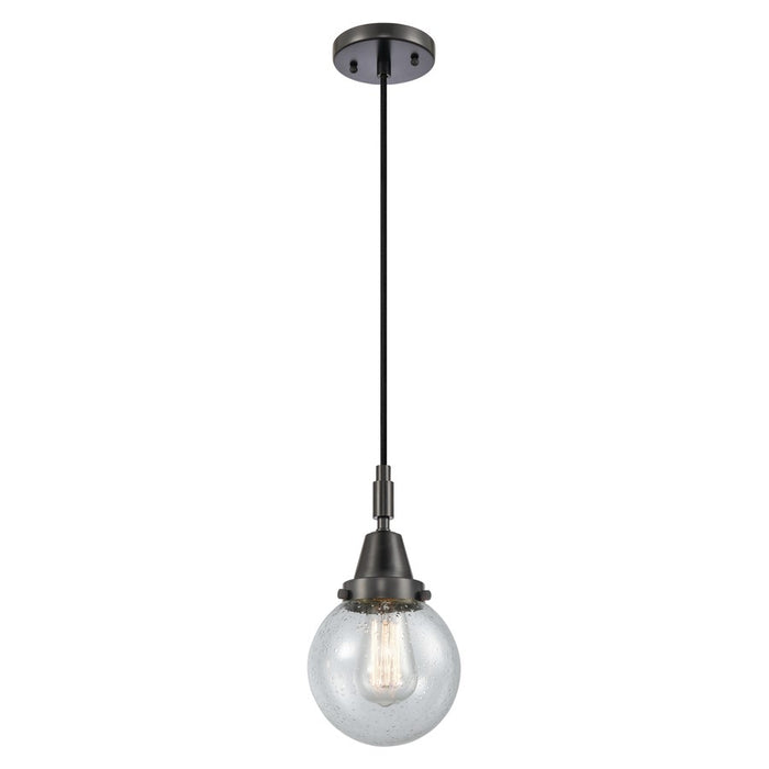 Innovations Caden Beacon 6" Cord Mini Pendant, Black/Seedy