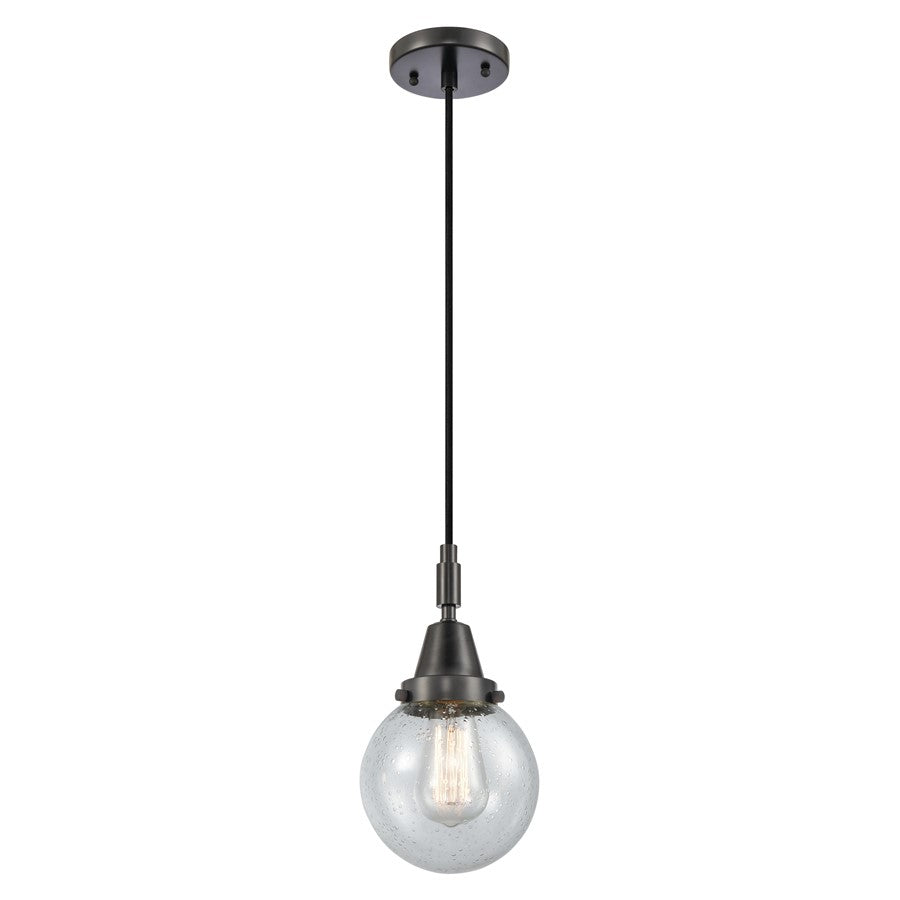 Innovations Caden Beacon 6" Cord Mini Pendant, Black/Seedy