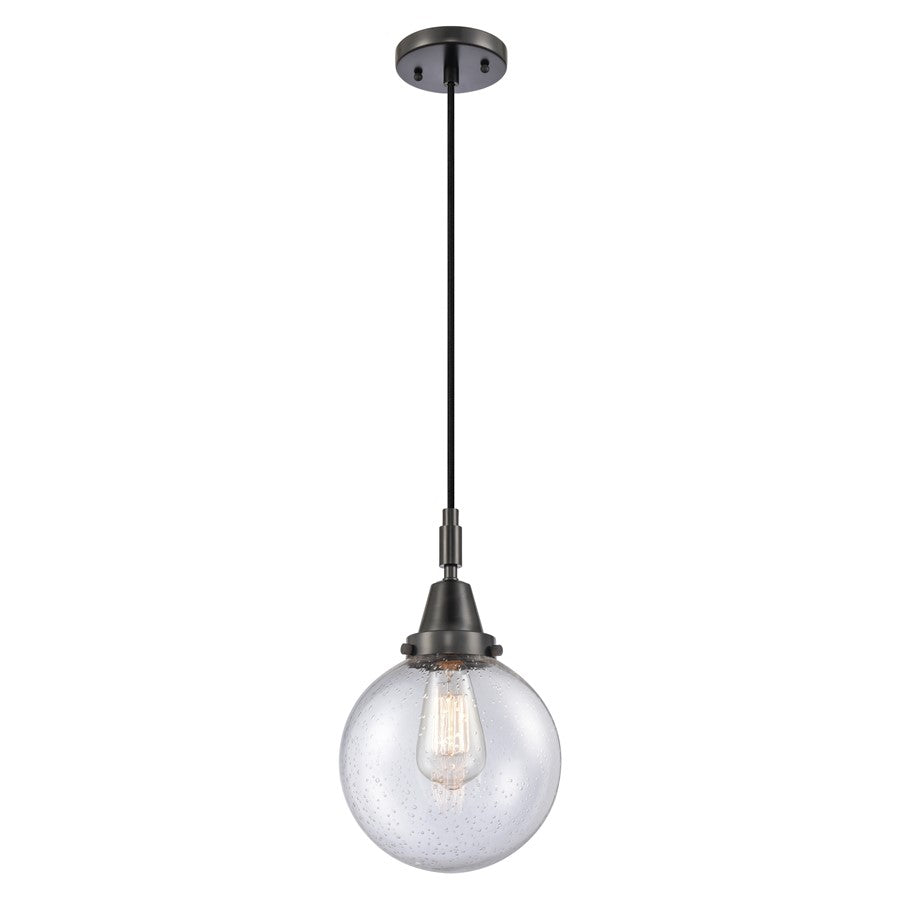 Innovations Caden Beacon 8" Cord Mini Pendant, Black/Seedy