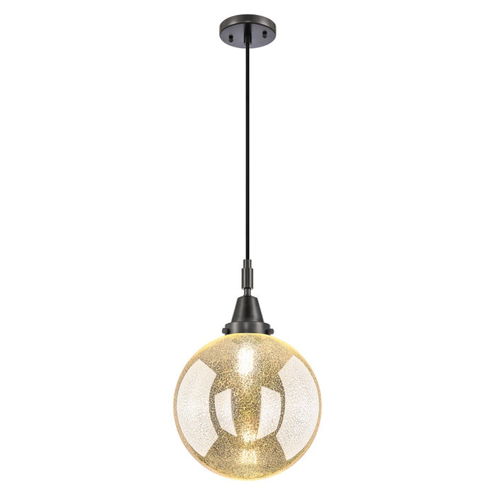 Innovations Caden Beacon 10" Cord Mini Pendant, Black/Merc - 447-1P-BK-G208-10