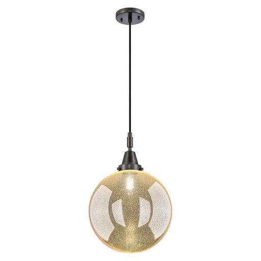 Innovations Caden Beacon 12" Cord Mini Pendant, Black/Merc