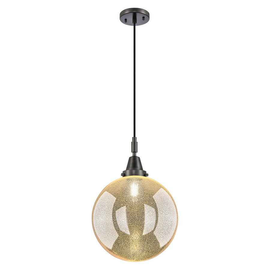 Innovations Caden Beacon 12" Cord Mini Pendant, Black/Merc