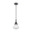 Innovations Olean 1Lt 7" Cord Mini Pendant, Black/Clear - 447-1P-BK-G322