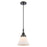 Innovations Caden Cone 1Lt 8" Cord Mini Pendant, Black/White - 447-1P-BK-G41