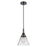 Innovations Caden Cone 1Lt 8" Cord Mini Pendant, Black/Clear - 447-1P-BK-G42