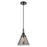 Innovations Caden Cone 1Lt 8" Cord Mini Pendant, Black/Smoke - 447-1P-BK-G43