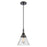 Innovations Caden Cone 1Lt 8" Cord Mini Pendant, Black/Seedy - 447-1P-BK-G44