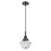 Innovations Caden Oxford 1Lt 7" Cord Mini Pendant, Black/Clear - 447-1P-BK-G532