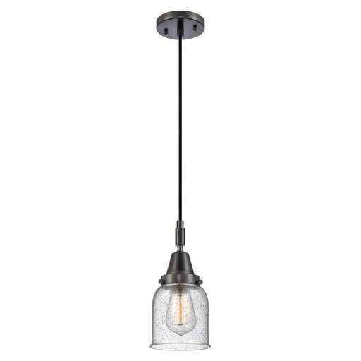 Innovations Caden Bell 1Lt 5" Cord Mini Pendant, Black/Seedy - 447-1P-BK-G54