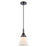 Innovations Caden Cone 1Lt 6" Cord Mini Pendant, Black/White - 447-1P-BK-G61