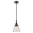 Innovations Caden Cone 1Lt 6" Cord Mini Pendant, Black/Clear - 447-1P-BK-G62