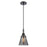 Innovations Caden Cone 1Lt 6" Cord Mini Pendant, Black/Smoke - 447-1P-BK-G63