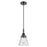 Innovations Caden Cone 1Lt 6" Cord Mini Pendant, Black/Seedy - 447-1P-BK-G64
