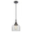 Innovations Caden Bell 1Lt 8" Cord Mini Pendant, Black/Clear - 447-1P-BK-G72