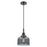Innovations Caden Bell 1Lt 8" Cord Mini Pendant, Black/Smoke - 447-1P-BK-G73