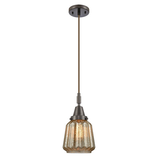 Innovations Caden Chatham 7" Cord Mini Pendant, Bronze/Mercury - 447-1P-OB-G146