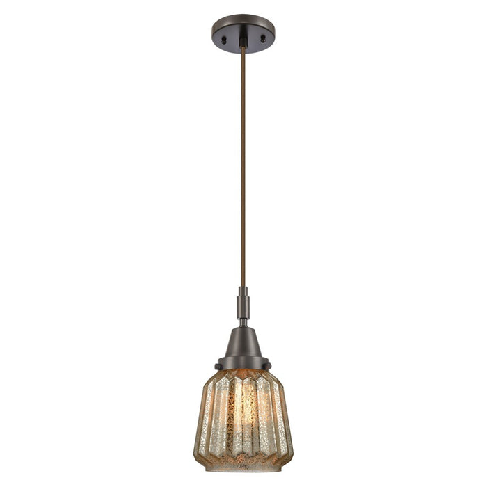 Innovations Caden Chatham 7" Cord Mini Pendant, Bronze/Mercury - 447-1P-OB-G146