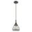 Innovations Caden Fulton 1Lt 7" Cord Mini Pendant, Bronze/Smoke - 447-1P-OB-G173