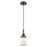 Innovations Caden Canton 5" Cord Mini Pendant, Bronze/White - 447-1P-OB-G181S