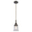 Innovations Caden Canton 5" Cord Mini Pendant, Bronze/Clear - 447-1P-OB-G182S